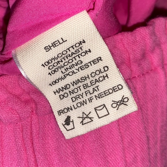 NWT PEACH LOVE RAINA RHINESTONE PINK GAUZE SHORTS WITH “PAPERBAG” ELASTIC WAIST - Picture 6 of 9